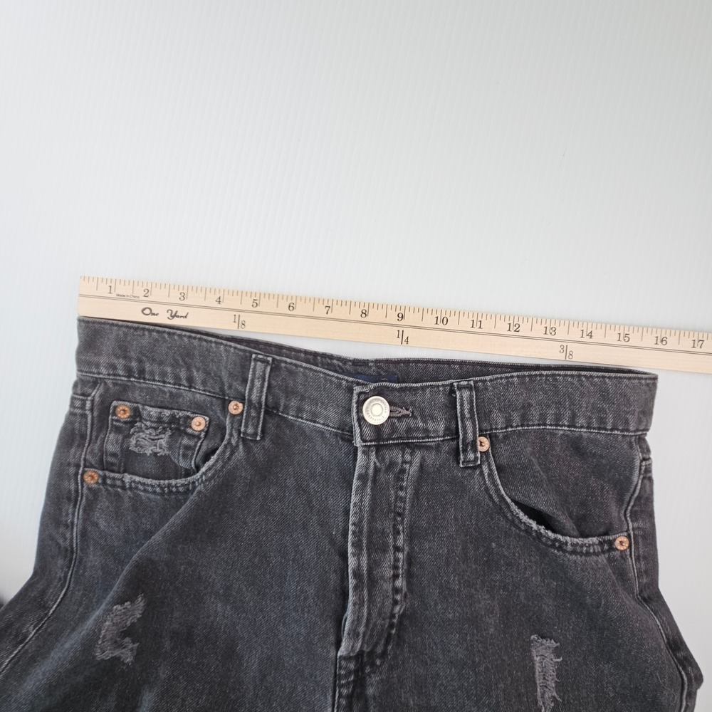 Aeropostale 90s Baggy Distressed Jeans Washed Black Grunge Skater Streetwear 8 - Picture 6 of 10